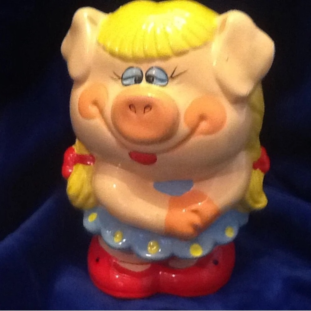 Vintage Carnival Chalkware piggy bank- hard to find in this great of shape